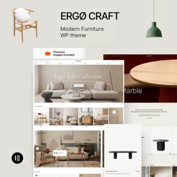 ErgoCraft – Furniture Shop WordPress Theme $4.49