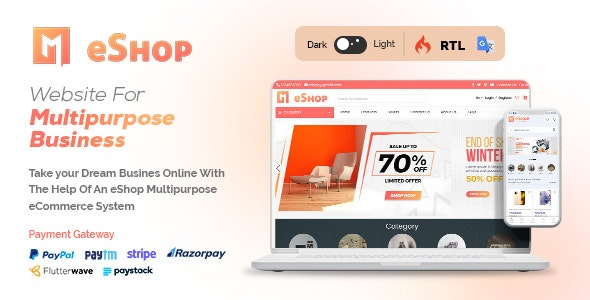 eShop Web Multi Vendor eCommerce Marketplce / CMS