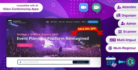 Eventmie Pro – Online-Offline Event & Classes Ticket Selling & Management Multi-vendor Platform [Activated]