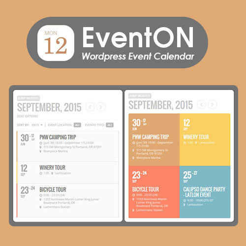 EventOn - WordPress Event Calendar Plugin - Download $4.49