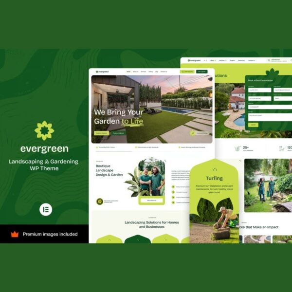 EverGreen – Landscaping Gardening WordPress Theme - Download $4.49