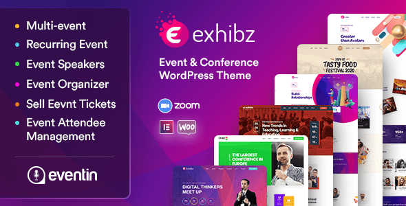 Exhibz Theme GPL v3.0.9 – Event Conference WordPress Websites + Tutorial