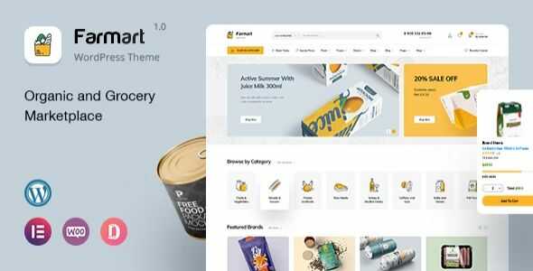 Farmart Theme GPL v1.3.6 – Organic & Grocery Marketplace WordPress Theme