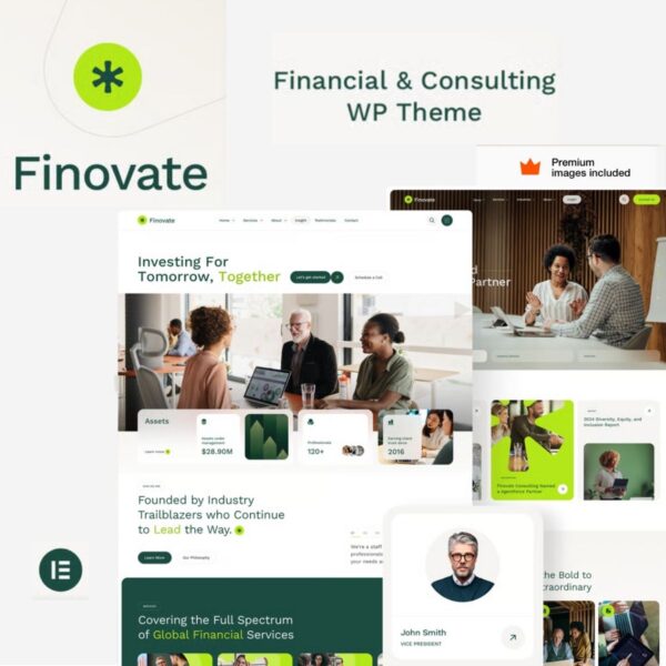 Finovate – Financial Advisors & Business Consulting WordPress Theme $4.49