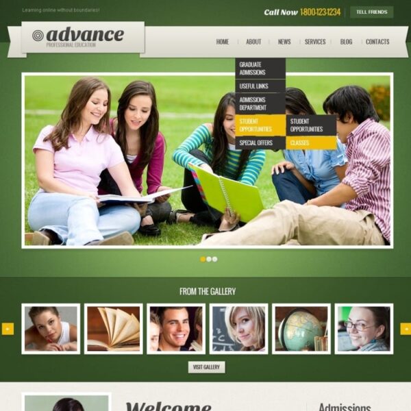 Free Education & Learning WordPress Website Theme