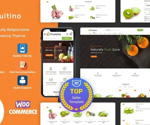 Fruitino – Food & Grocery Store WooCommerce Theme Template Monster