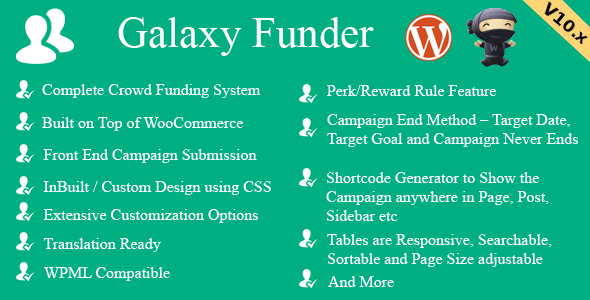 Galaxy Funder – WooCommerce Crowdfunding System Galaxy Funder – WooCommerce Crowdfunding System