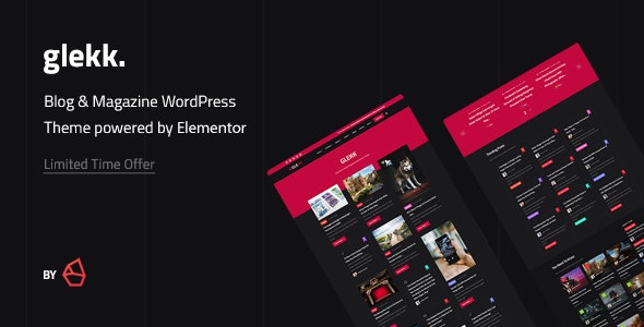 Glekk – Elementor Blog & Magazine WordPress Theme