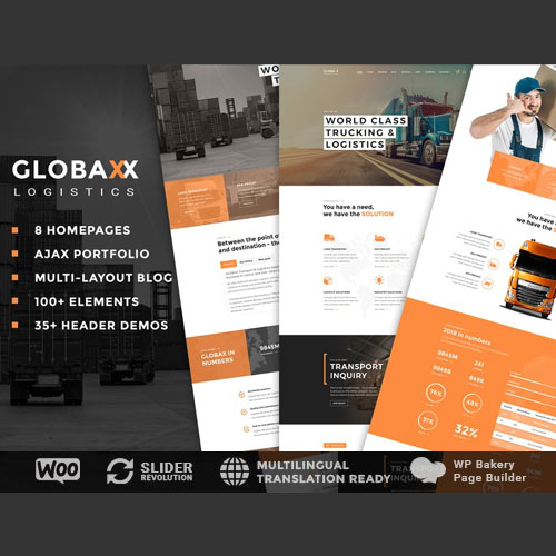 Globax - Logistics WordPress Theme + Woocommerce - Download $4.49