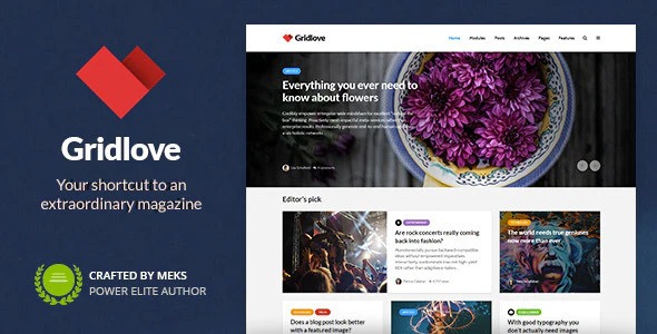 Gridlove – Creative Grid Style News & Magazine WordPress Theme Download