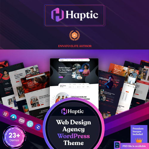 Haptic - Web Design Agency WordPress Theme - Download $4.49