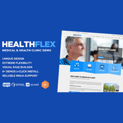 HEALTHFLEX - Doctor Medical Clinic & Health WordPress Theme - Download $4.49
