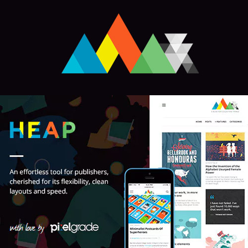 HEAP - A Snappy Responsive WordPress Blog Theme - Download $4.49