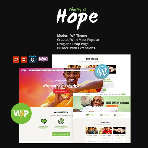 Hope | Non-Profit, Charity & Donations WordPress Theme + RTL - Download $4.49