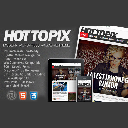 Hot Topix - Modern WordPress Magazine Theme - Download $4.49
