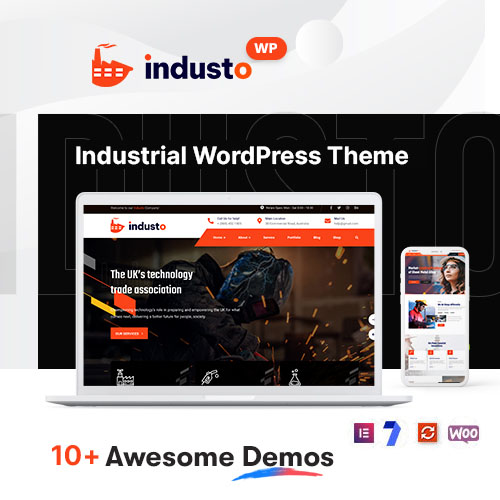 Industo - Factory & Industry WordPress Theme - Download $4.49