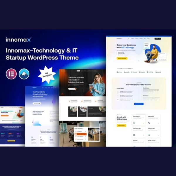 Innomax – Technology & IT Startup WordPress Theme $4.49