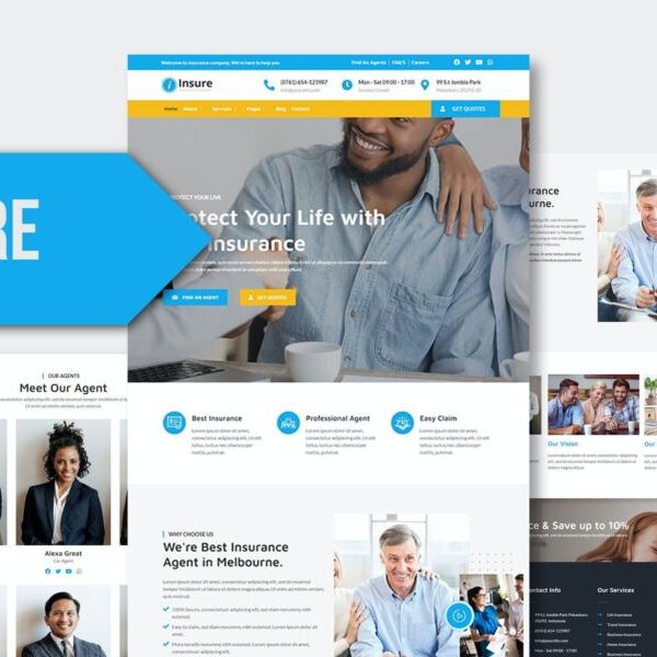 Insure – Insurance Business Elementor Template Kit