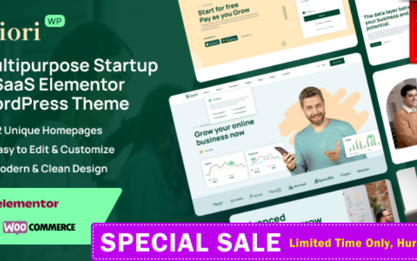 iori Multipurpose Startup & SaaS Software Technology Elementor WordPress Theme