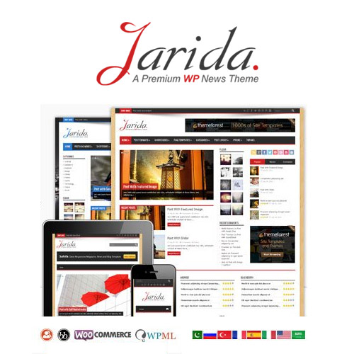 Jarida - Responsive WordPress News, Magazine, Blog - Download $4.49