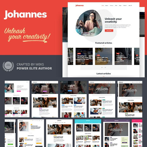 Johannes - Personal Blog Theme for Authors and Publishers - Download $4.49