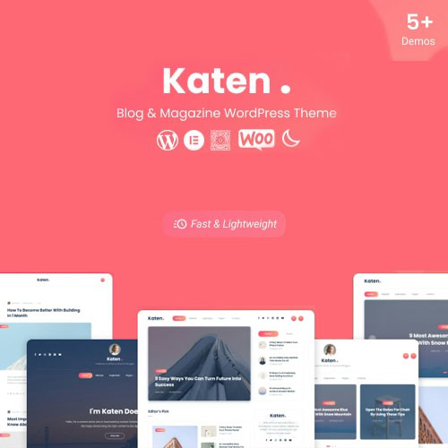 Katen - Blog & Magazine WordPress Theme - Download $4.49