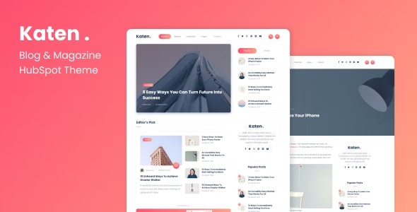 Katen Blog & Magazine WordPress Theme