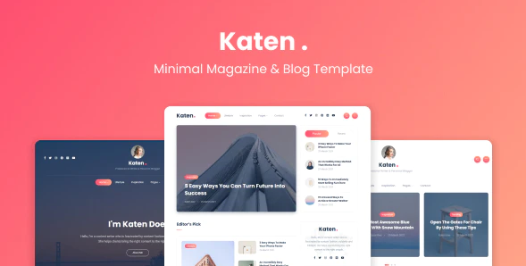Katen – Minimal Blog & Magazine HTML Template