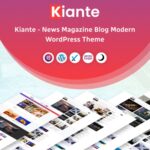 Kiante - Newspaper & Magazine Elementor WordPress Theme Multipurpose $4.49