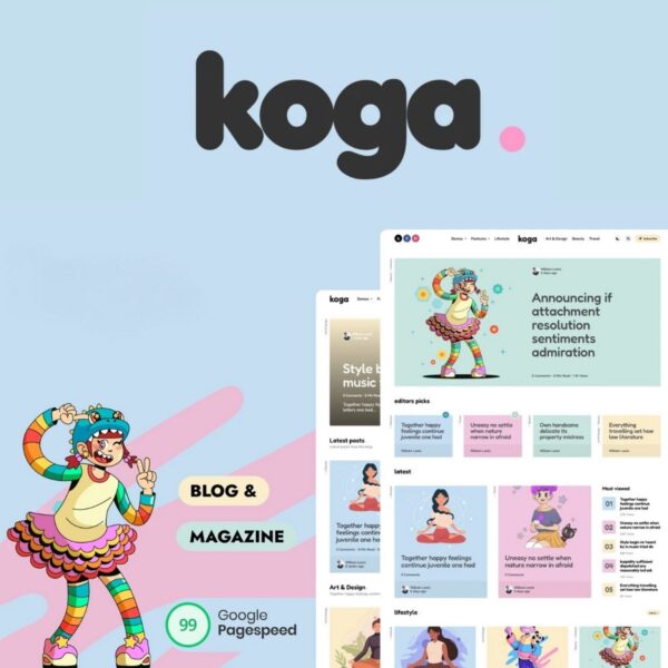 Koga - Blog & Magazine WordPress Theme - Download $4.49