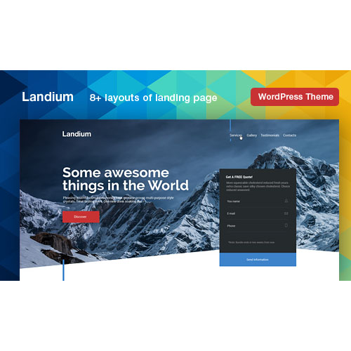 Landium - APP Landing Page WordPress - Download $4.49