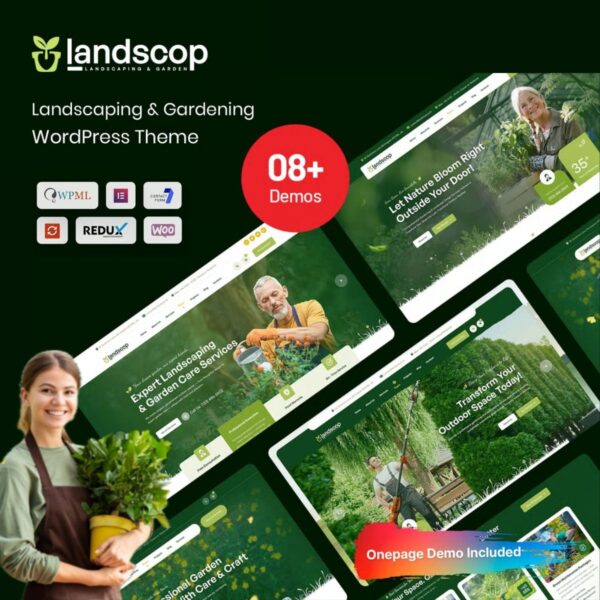 Landscop - Landscaping & Gardening WordPress Theme $4.49
