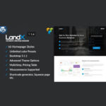 LandX Multipurpose WordPress Theme, Software Application Landing Pages Builder for Marketing Agency - Download $4.49