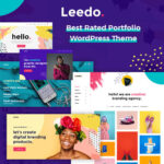 Leedo – Modern, Colorful & Creative Portfolio WordPress Theme - Download $4.49