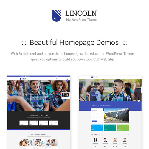 Lincoln - Education Material Design WordPress Theme - Download $4.49