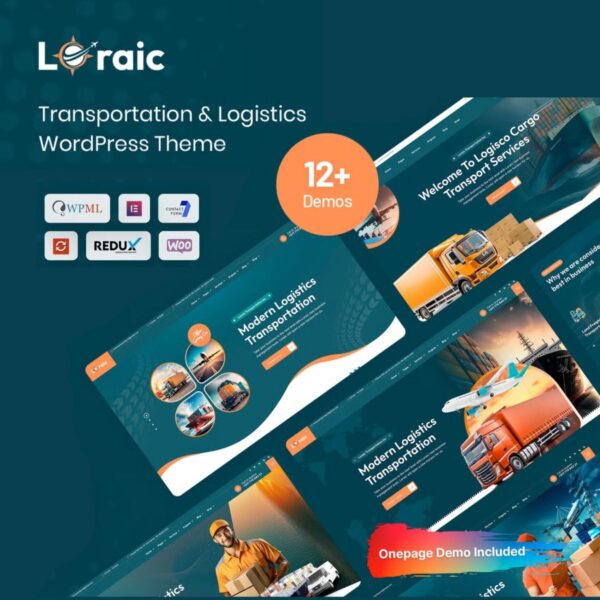 Loraic - Transportation & Logistics WordPress Theme $4.49