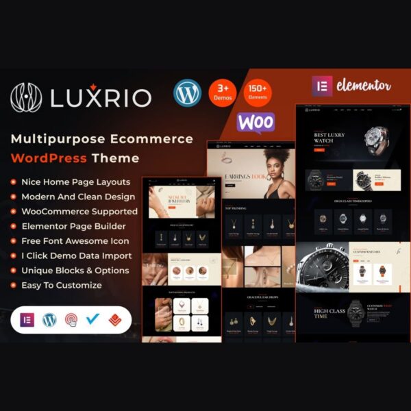Luxrio – Jewellery & Fashion eCommerce WordPress Theme - Download $4.49