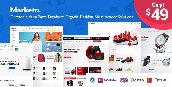 Marketo Theme GPL v5.3.2 – Multi-Vendor Marketplace eCommerce Website