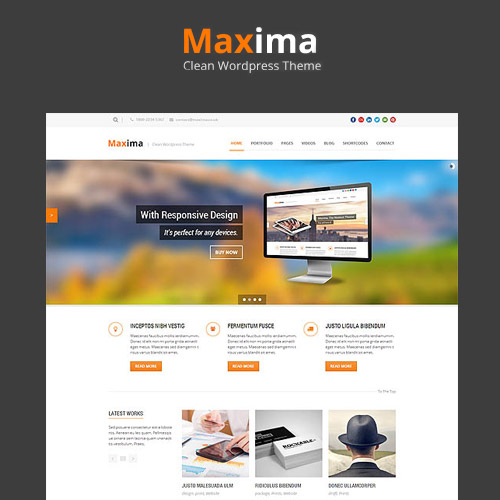 Maxima - Retina Ready WordPress Theme - Download $4.49