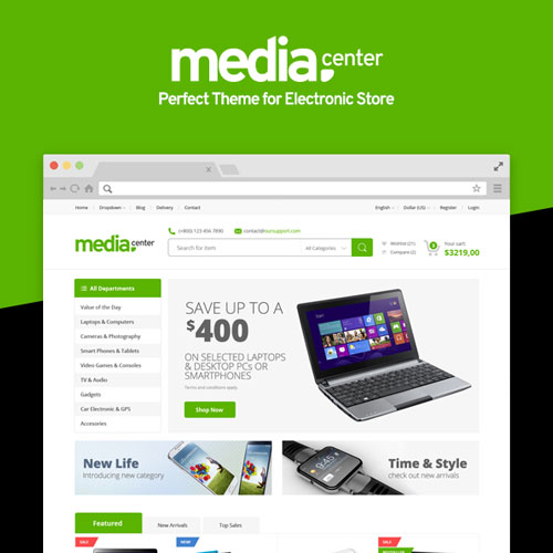 MediaCenter - Electronics Store WooCommerce Theme - Download $4.49