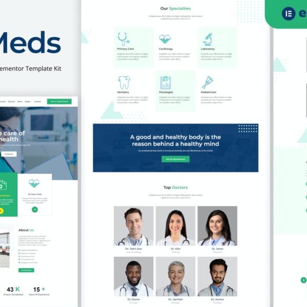 Meds – Health & Medical Elementor Template Kit
