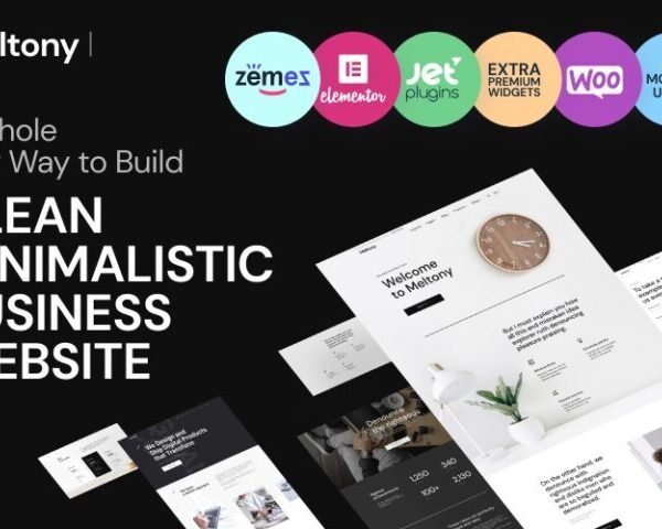 Meltony – Minimalist for Any Businesses WordPress Theme