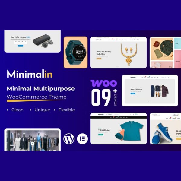 Minimalin - Minimal Multipurpose WooCommerce WordPress Theme $4.49