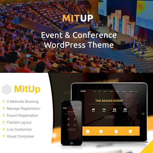 MitUp - Event & Conference WordPress Theme - Download $4.49