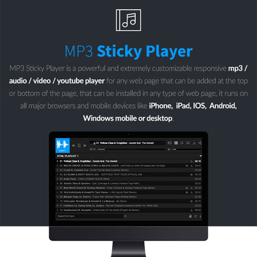 MP3 Sticky Player Wordpress Plugin - Download $4.49