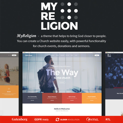 My Religion - Church & Charity WordPress Theme - Download $4.49
