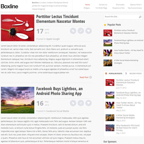 MyThemeShop Boxline WordPress Theme - Download $4.49