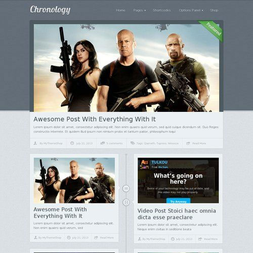 MyThemeShop Chronology WordPress Theme - Download $4.49