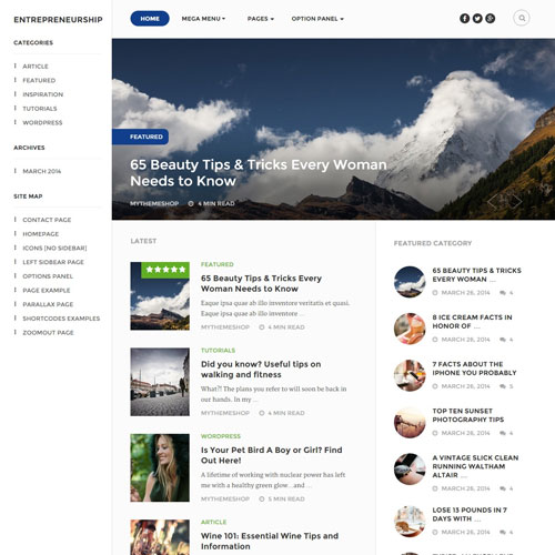 MyThemeShop Entrepreneurship WordPress Theme - Download $4.49