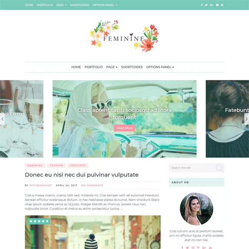 MyThemeShop Feminine WordPress Theme - Download $4.49